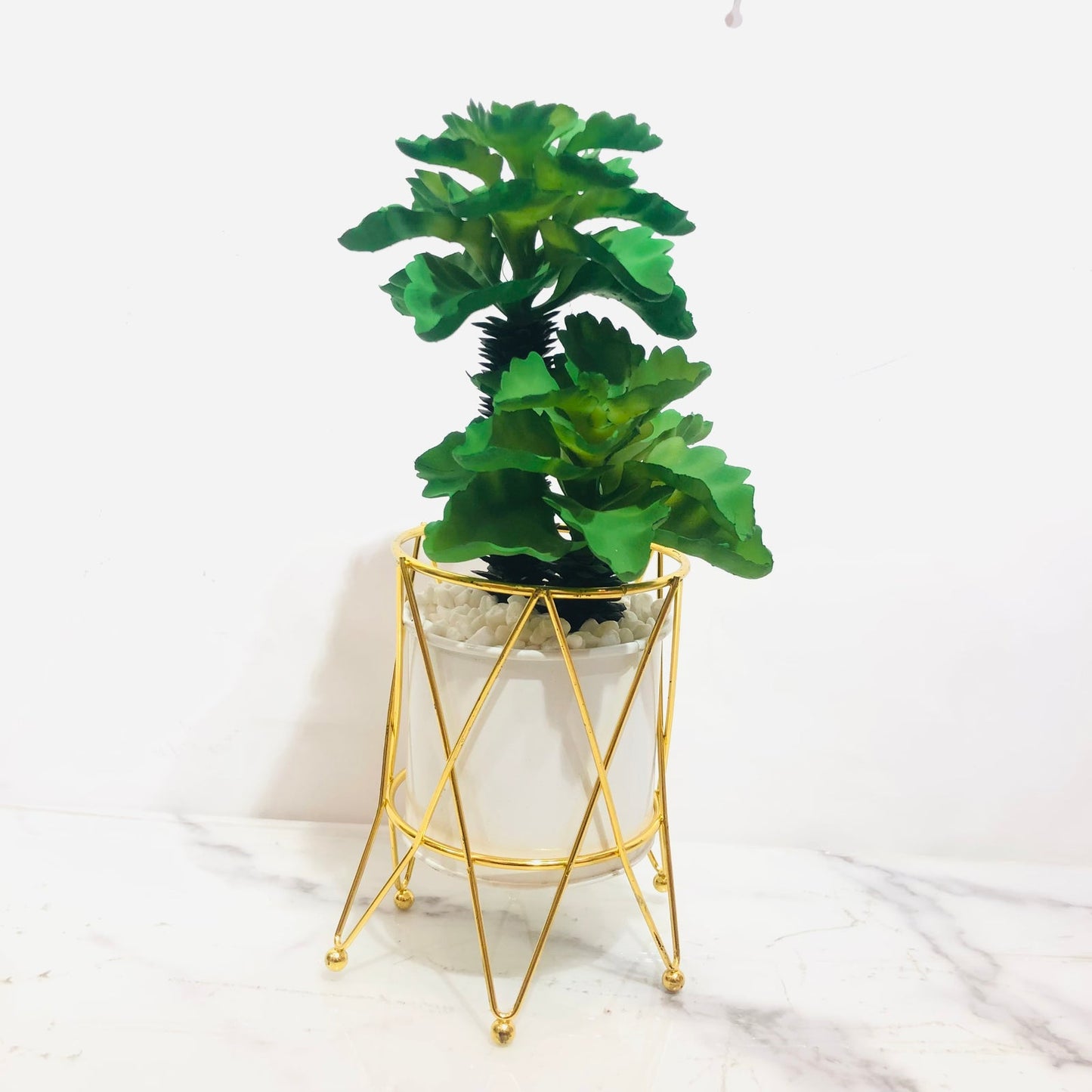 Geometric Golden Jasmin Planter