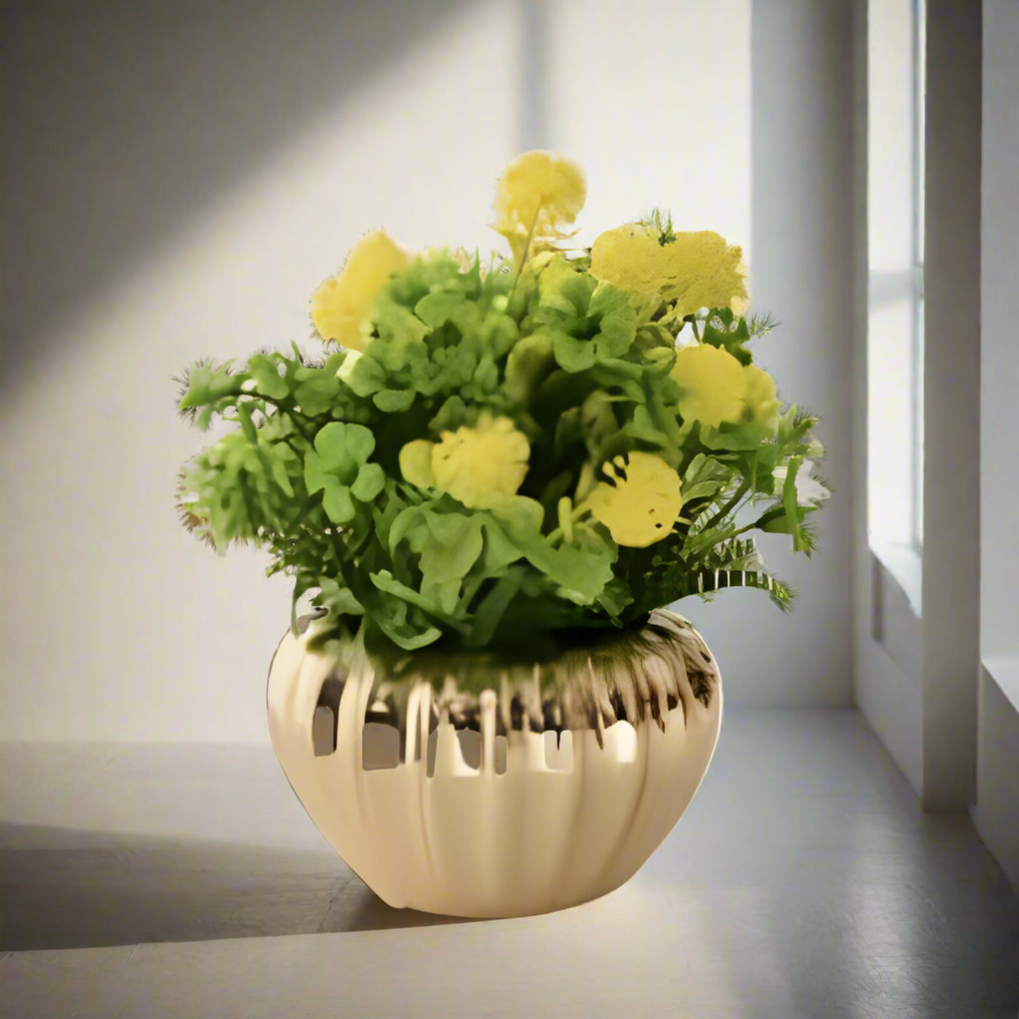 Geometric Golden Jasmin Planter